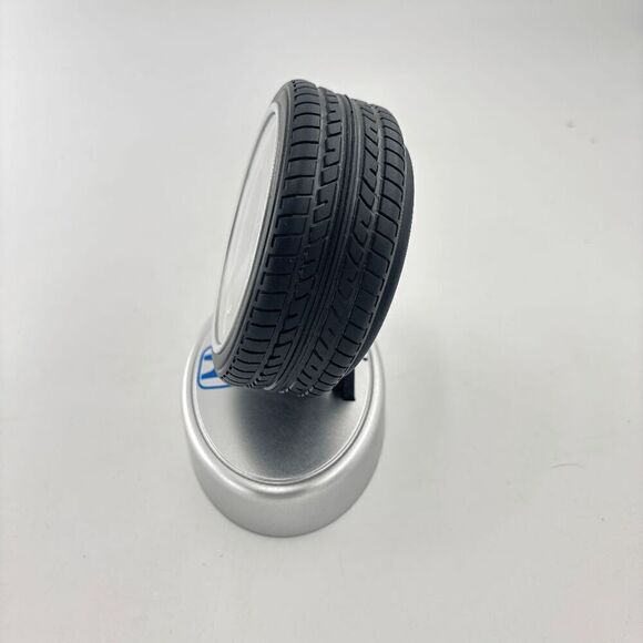 Honda Tire Desk Clock Wheel Tire Shaped Clock HTF Works Vintage Novelty 4.5” - Picture 3 of 6